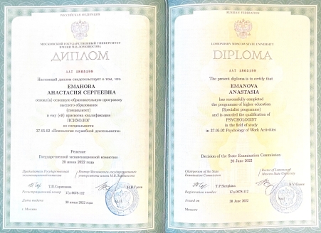 Скан сертификата.