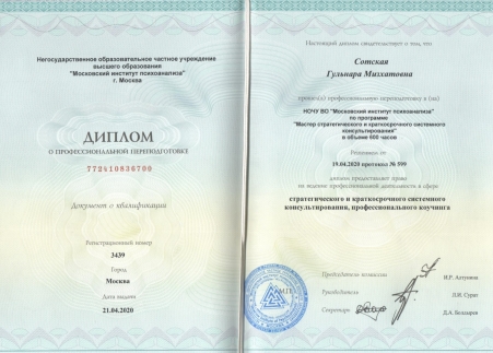 Скан сертификата.