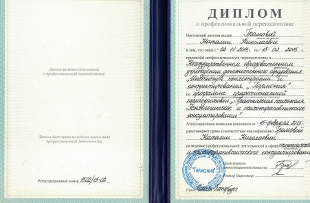 Скан сертификата.
