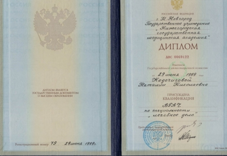 Скан сертификата.