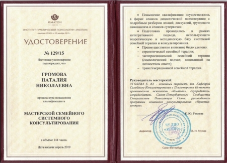 Скан сертификата.