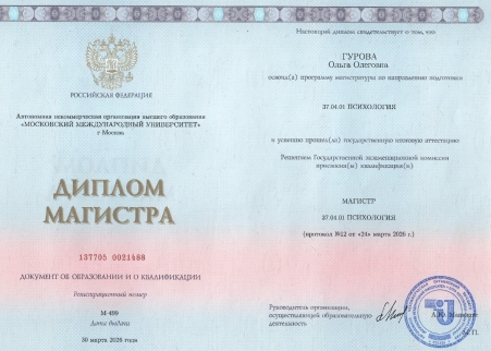 Скан сертификата.