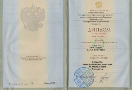 Скан сертификата.