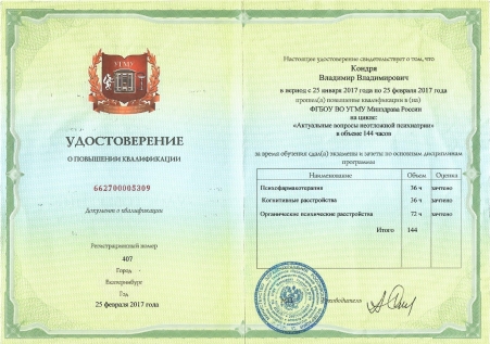 Скан сертификата.
