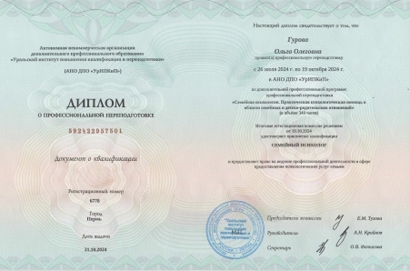 Скан сертификата.