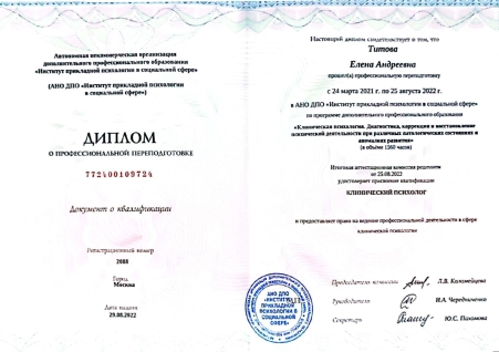 Скан сертификата.
