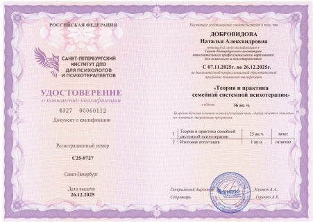 Скан сертификата.