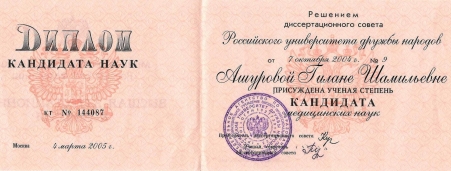 Скан сертификата.