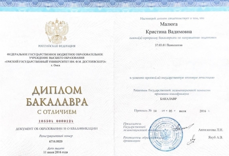 Скан сертификата.