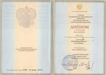 Скан сертификата.