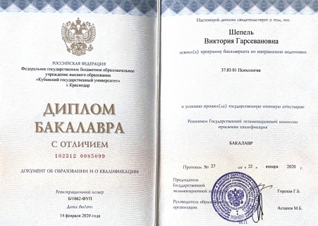 Скан сертификата.