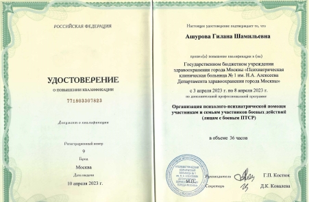 Скан сертификата.