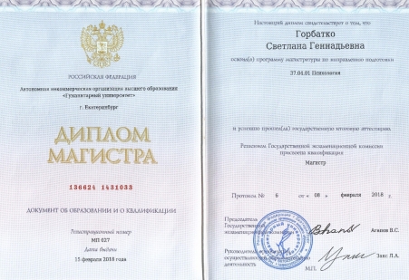 Скан сертификата.
